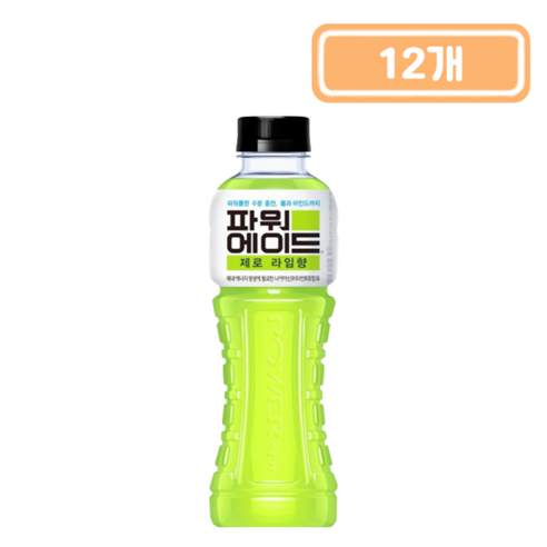 파워 에이드 제로 라임향, 600ml, 12개