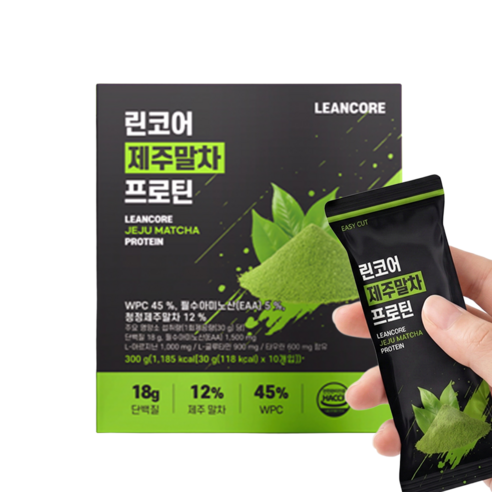 린코어 제주산 말차 단백질 쉐이크 고단백 프로틴 파우더 스틱 식단관리, 10개, 30g