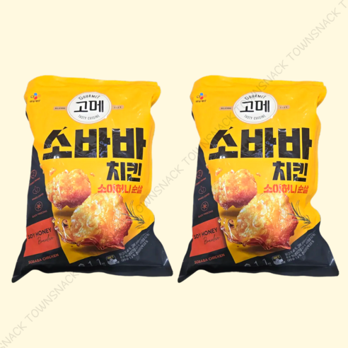 cj제일제당 간편 야식 안주 [고메 소바바치킨] 소이허니 순살 375g