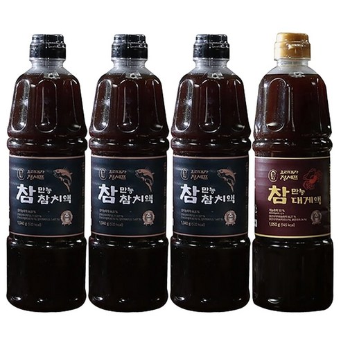 오색단지 참만능참치액 900ml(1040g) x 3병 + 참만능대게액 900ml(1050g) x 1병