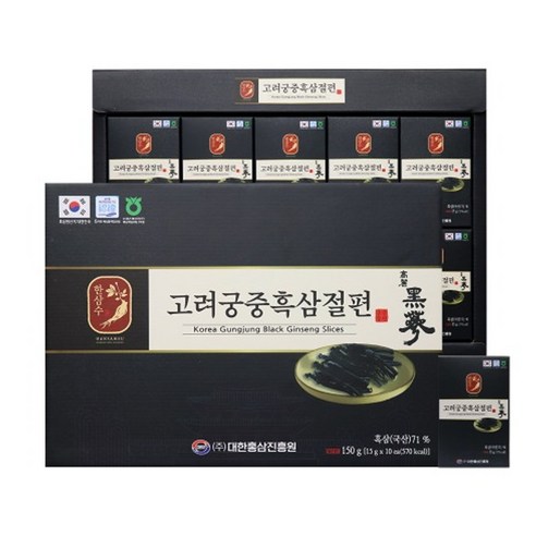 한삼수 고려궁중흑삼절편, 6개, 150g