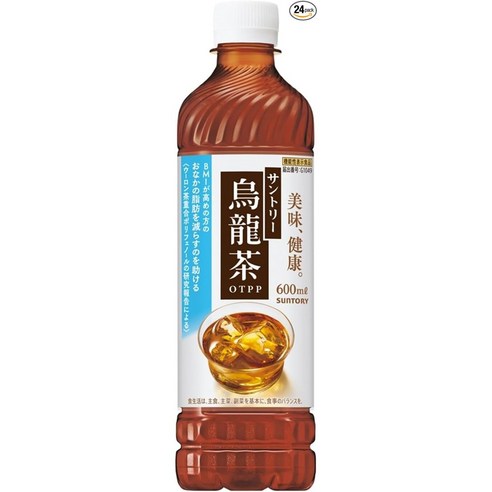 산토리 우롱차 페트병 [기능성 표시 식품] 600ml, 24개입, 한박스
