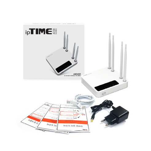ipTIME 유무선 공유기, A604SR(화이트), 1개