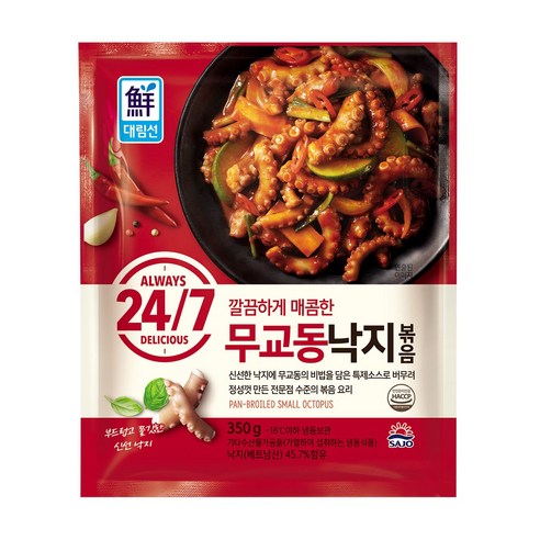 사조 대림선 무교동 양념 낙지볶음 350g x 2개 / 밀키트 캠핑 요리