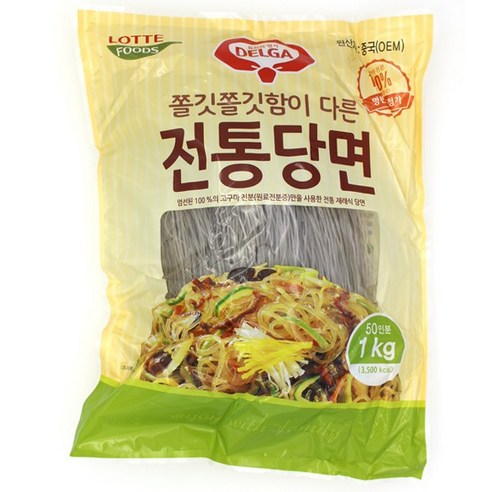 롯데푸드 델가 전통당면 1KG [무료배송], 2개, 1kg