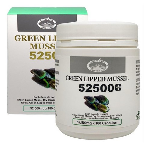 호주직송 네이쳐스탑 초록홍합 52500mg, 2개, 180정