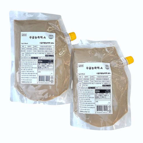 새마원 한우 사골농축액-A 1kg 우골 엑기스 육수 진액, 2개, 1kg