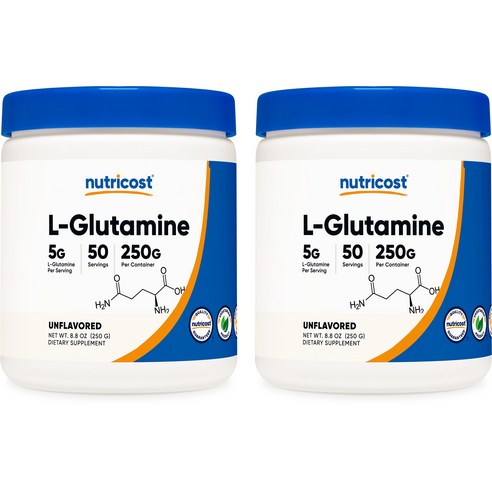 뉴트리코스트 L-글루타민 파우더 무맛 250g, 250g, 2개