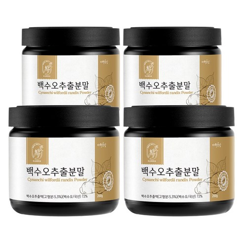 두손애약초 백수오추출분말, 4개, 200g