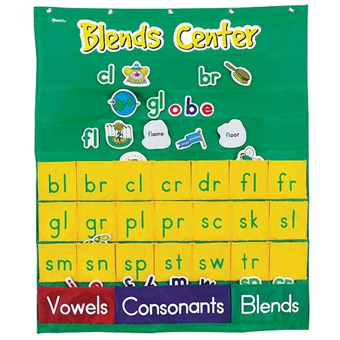 이중자음 학습 포켓 차트 Blends Center Pocket Chart 영어 파닉스 학습 러닝리소스, 1개