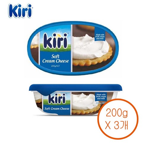 끼리 크림 치즈 스프레드 플레인200g X 3개, 3개, 200g