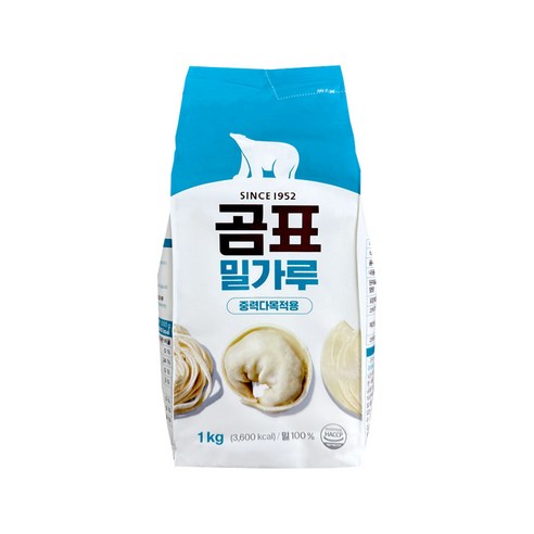 곰표 중력분 무표백 밀가루 지퍼백 소용량 구성 (1+1)