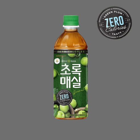 초록매실 제로 500ml , 12개 신상품 제로칼로리 국내산매실과즙, 500ml, 12개