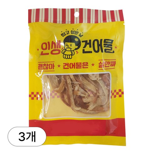 [인생건어물] 형기네 페스츄리 오징어 100g 3봉 건어물 대용량 업소용