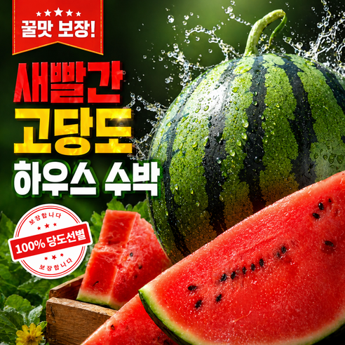 [당도선별] 갓따다 새빨간 고당도 하우스 수박