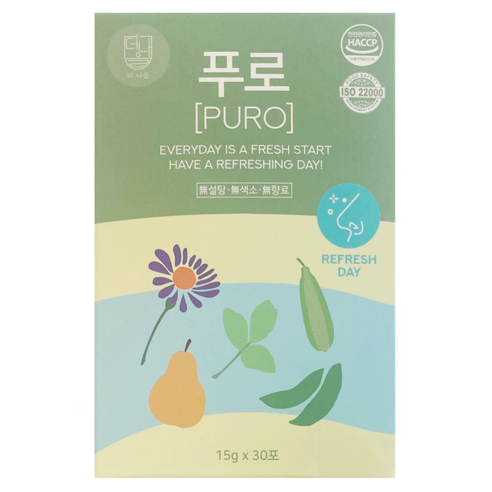 더나을 푸로 쑥부쟁이 작두콩 수세미 유근피 차 즙 시럽, 450g, 1개