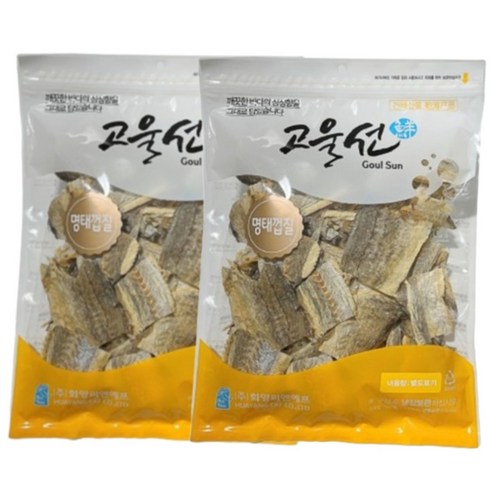 [고울선] 손질한 마른명태껍질 볶음용 튀각용 부각용 육수용 생선콜라겐 가정용 업소용 대용량, 2개, 300g