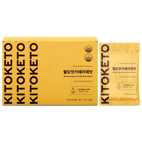 [키토케토]혈당컷카페라떼맛 바나바잎 혈당 커피믹스 바닐라라떼 다이어트커피, 3박스, 168g