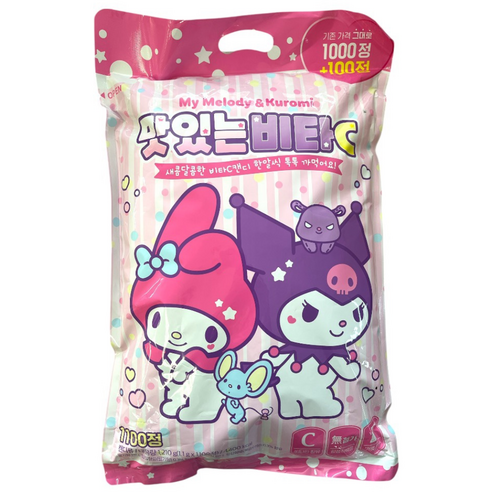 마이멜로디 쿠로미 맛있는비타C 1000정+100정