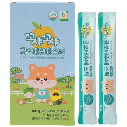 꼬샤꼬샤 곰보배추배 스틱 20g x 15p, 300g, 1개