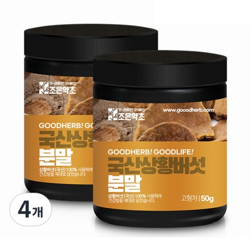 조은약초 국산 상황버섯 분말, 50g, 4개