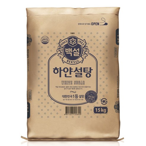 백설 하얀설탕, 15kg, 1개