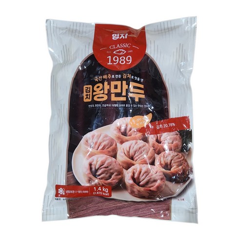 엄지식품 대용량 김치 왕만두, 3개, 1.4kg