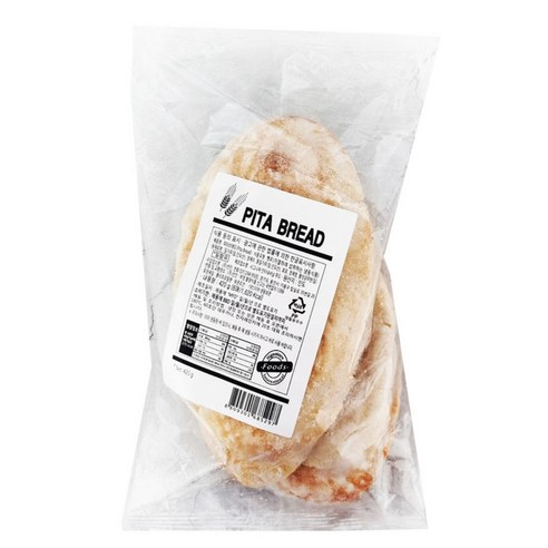 냉동 피타브레드 인도식 화덕빵 포켓빵, 6개, 70g