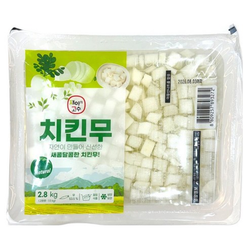 치킨 무 단무지 2.8kg 깍둑 깍두기 가정용 업소용 절임무 반찬, 1개, 2.8kg