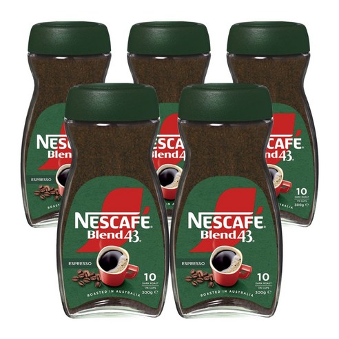 네스카페 블렌드 43 에스프레소 인스턴트 커피 Nescafe Espresso Instant Coffee, 5개, 1개입, 300g