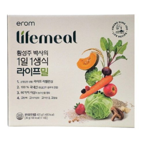 [스페셜] 이롬 황성주 박사의 1일 1생식 뉴밀+ 스페셜 6박스