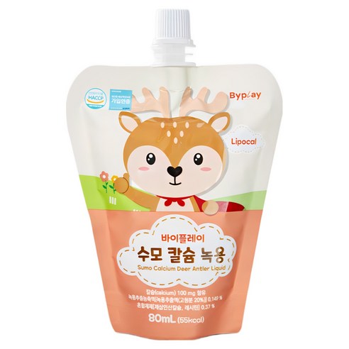 바이플레이 어린이 수모칼슘녹용 키즈녹용 유아녹용 키성장 영양제 어린이주스, 30개, 80ml