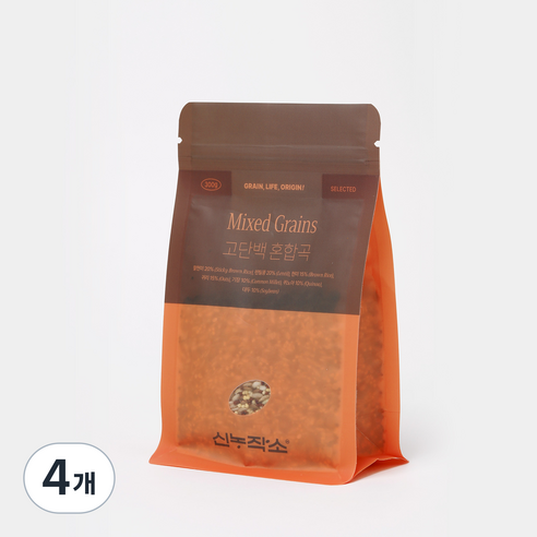 고단백 혼합곡 | 잡곡밥 잡곡쌀 저속노화 고단백식단, 300g, 4개