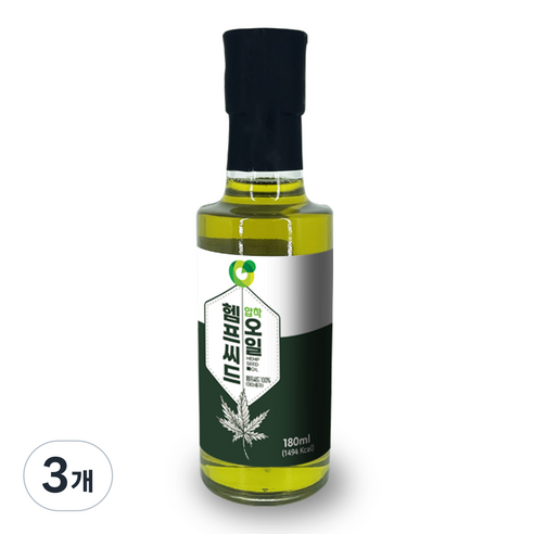 맛뜨락 저온압착 햄프씨드오일 캐나다산 대마종자유, 3개
