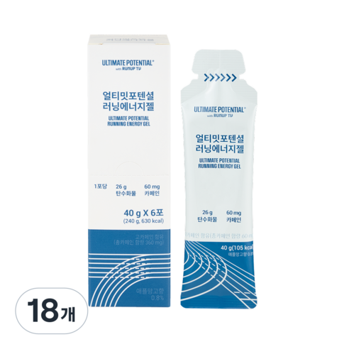 얼티밋포텐셜 러닝에너지젤 탄수화물 팔라티노스 카페인 러닝 마라톤 파워젤(40g/6포)