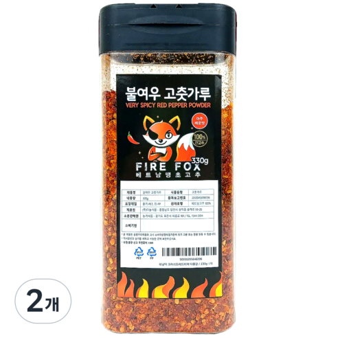 하남댁 크러쉬드레드페퍼 대용량, 2개, 330g