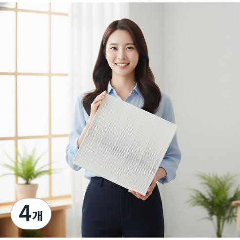 [호환] 국산 삼성 공기청정기 프리미엄 필터 CFX-D100D 블루스카이 5000, 4개, CFX-D100D 헤파형