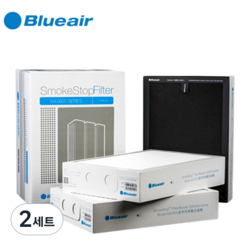 정품 블루에어 공기청정기 500/600시리즈 스모크스탑 필터 501 503 505 510 550E 550EB 601 603 605 650E 680i 690i, 2세트, [정품] 블루에어 500/600 스모크