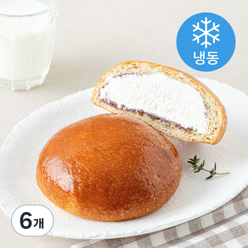 [로켓프레시] 그림의빵 저당고단백 우유 크림빵 (냉동), 125g, 1개입, 6개