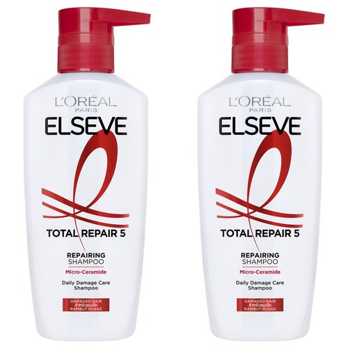 로레알파리 엘세브 토탈 리페어 5 샴푸 멜론 프루티 플로럴향, 400ml, 2개