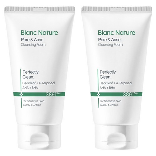 블랑네이처 여드름기능성 클렌징폼, 150ml, 2개
