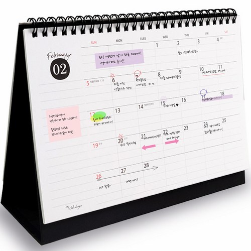 아이씨엘디자인 Desk Scheduler 2023, black, 1개