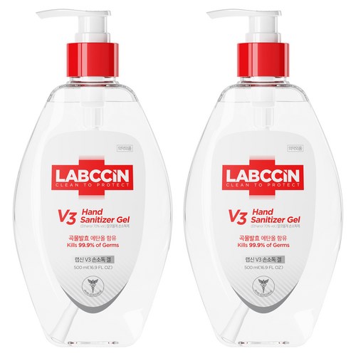 랩신 V3 새니타이저 겔 손소독제, 500ml, 2개