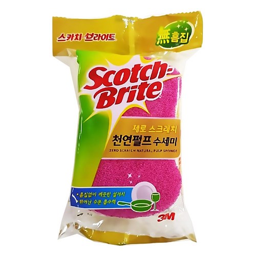 00938 3M 수세미 제로-천연펄프x2P /5개, 2개입, 5개