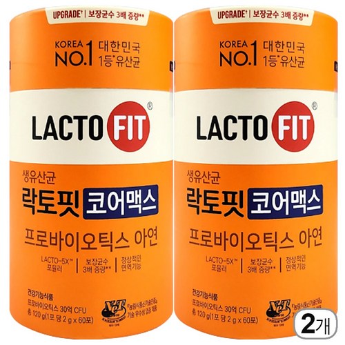 락토핏 종근당건강 생유산균 코어맥스, 120g, 2개