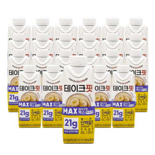 테이크핏 맥스 단백질 드링크 바나나맛, 250ml, 24개