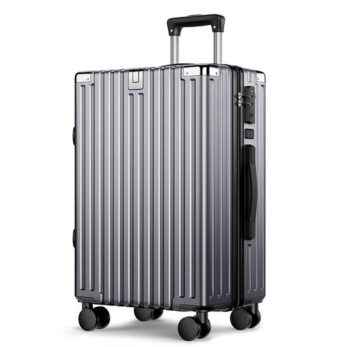 Moteur 초경량 PC+ABS 하드 쉘 캐리어 20/24/28인치 스피너 휠 여행용 가방, SILVER