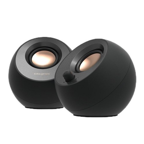크리에이티브 V3 페블 무선 블루투스 데스크탑 스피커, 블랙