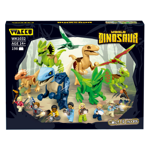 Wakku 쥬라기월드 레고호환블록 공룡피규어 8종 블럭 세트 어린이날선물, 1개