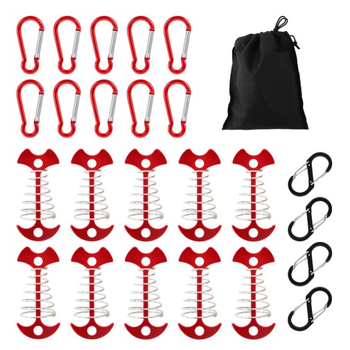 코멧 아웃도어 데크팩 10개  카라비너 10개  S 카라비너 4개  파우치